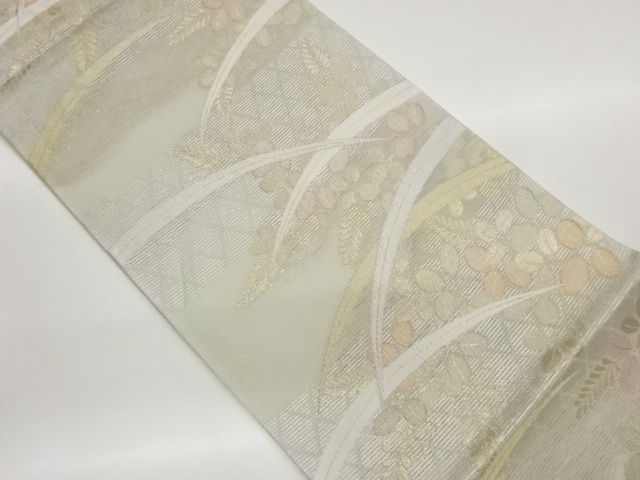 JAPANESE KIMONO / FUKURO OBI FOR SUMMER / WOVEN GRASS